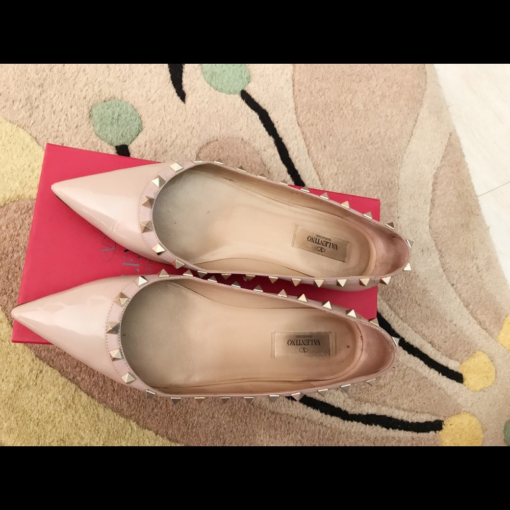 Valentino rockstud ballerina flats size 39